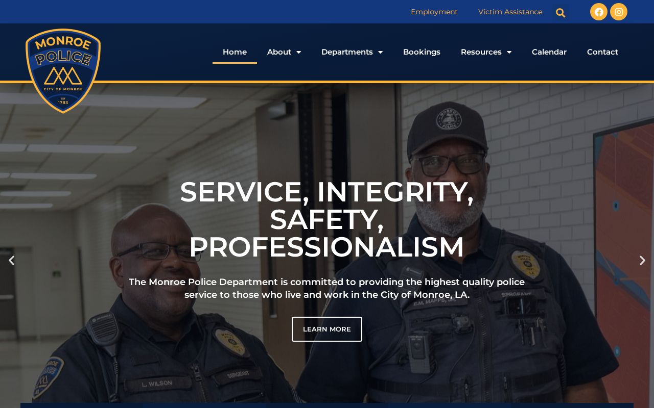 Monroe Police Department source for Ouachita Parish arrest records